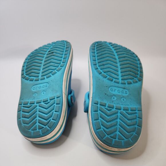 Crocs Men's Women's Bayaband Clog Slip On Size M4 W6 Digital Aqua White - Picture 3 of 15